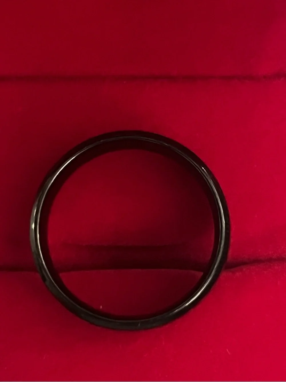 Classic Design Titanium Steel Black Lifeline Design Shine Finish 8mm Band S 11